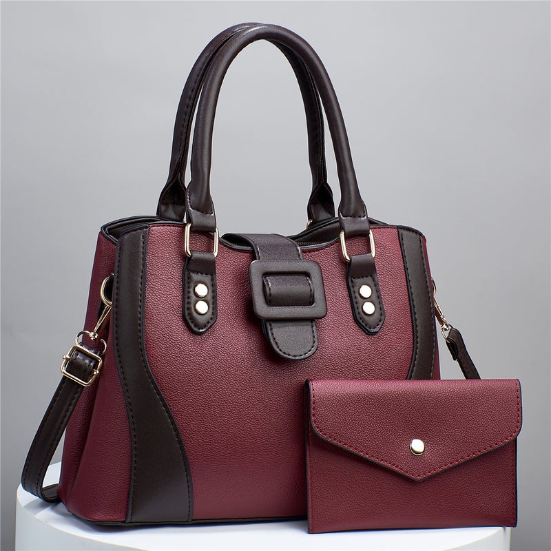 Litchi Pattern Fashionable Women'S Handbag Texture New Large-Capacity Shoulder Crossbody Bag - Image 2