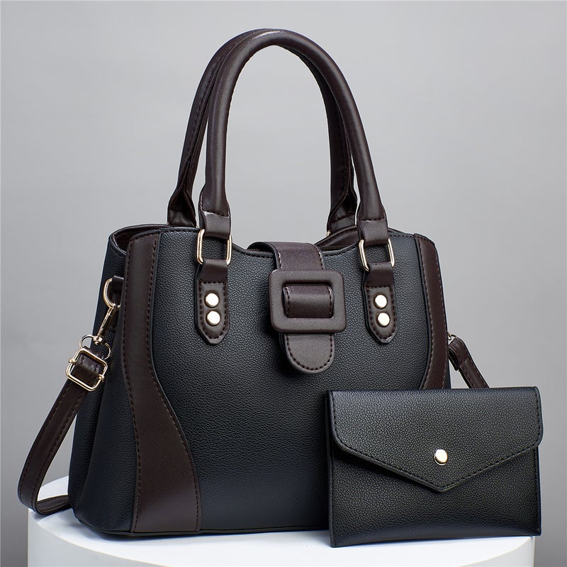 Litchi Pattern Fashionable Women'S Handbag Texture New Large-Capacity Shoulder Crossbody Bag - Image 4