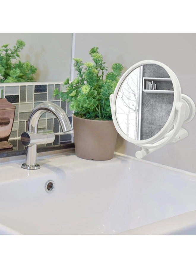 ShebSheb Wall Mounted Makeup Mirror,Adjustable Shower Mirror,360°Swivel Vanity Mirror for Bathroom Home Bedroom  - Image 3
