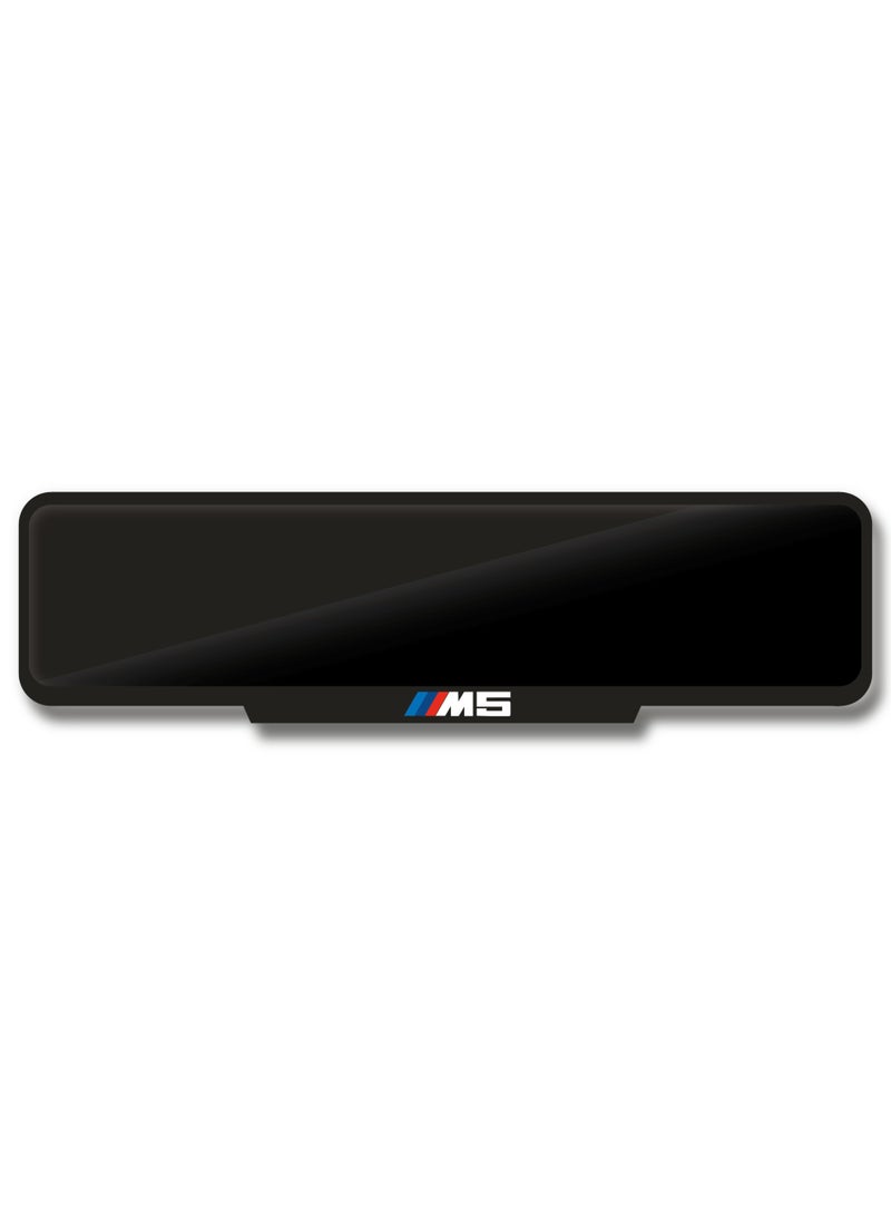 DXBSTAMPS M5 Number Plate Frame – Custom Fit – Black Gloss Finish – BMW M Performance Logo – Tape Mount – Available in Sport, Square & Long Sizes  - Image 1