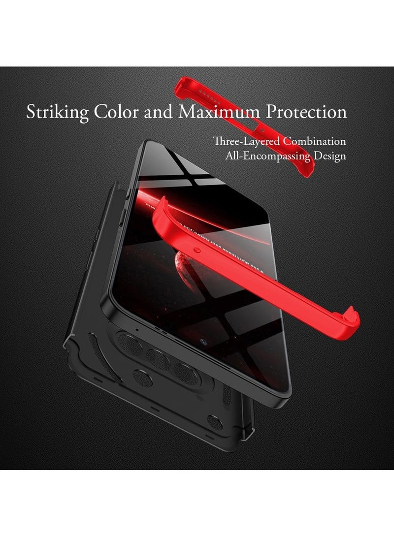 For Nothing Phone 3a Case, 360 Degree Full Body Hard Plastic Material Protective Back Cover, Detachable Split Slim Fit Shockproof Casing, Anti-Scratch Bumper Mobile Phone Case - Image 4