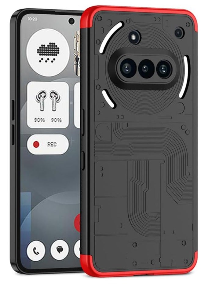 For Nothing Phone 3a Case, 360 Degree Full Body Hard Plastic Material Protective Back Cover, Detachable Split Slim Fit Shockproof Casing, Anti-Scratch Bumper Mobile Phone Case - Image 1