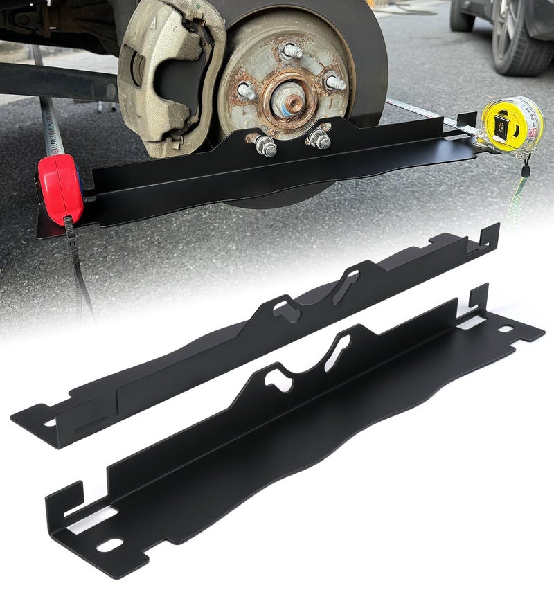 Lupar Heavy Duty Toe Alignment Tool Plates Upgrade Stainless Steel Wheel Alignment Tool Plate with Hanging Holes for Easy WallMounted Storage BlackExcluding Tape Measures
