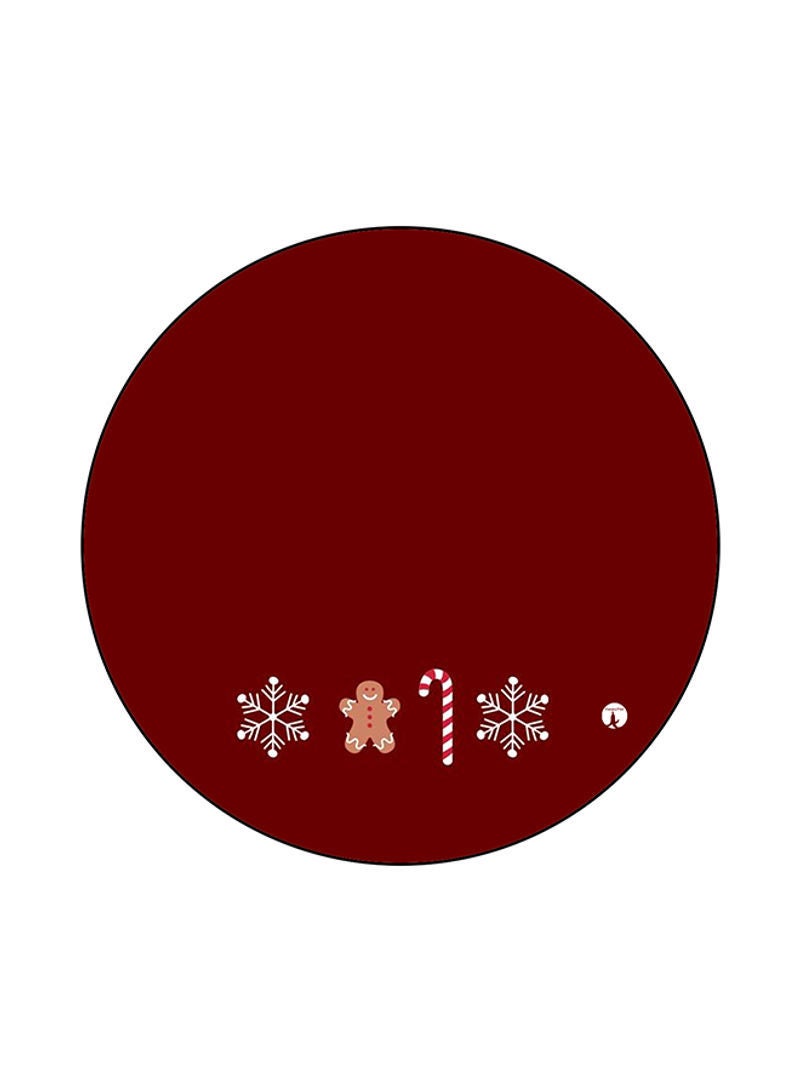 RKN Printed Round Mouse Pad Red