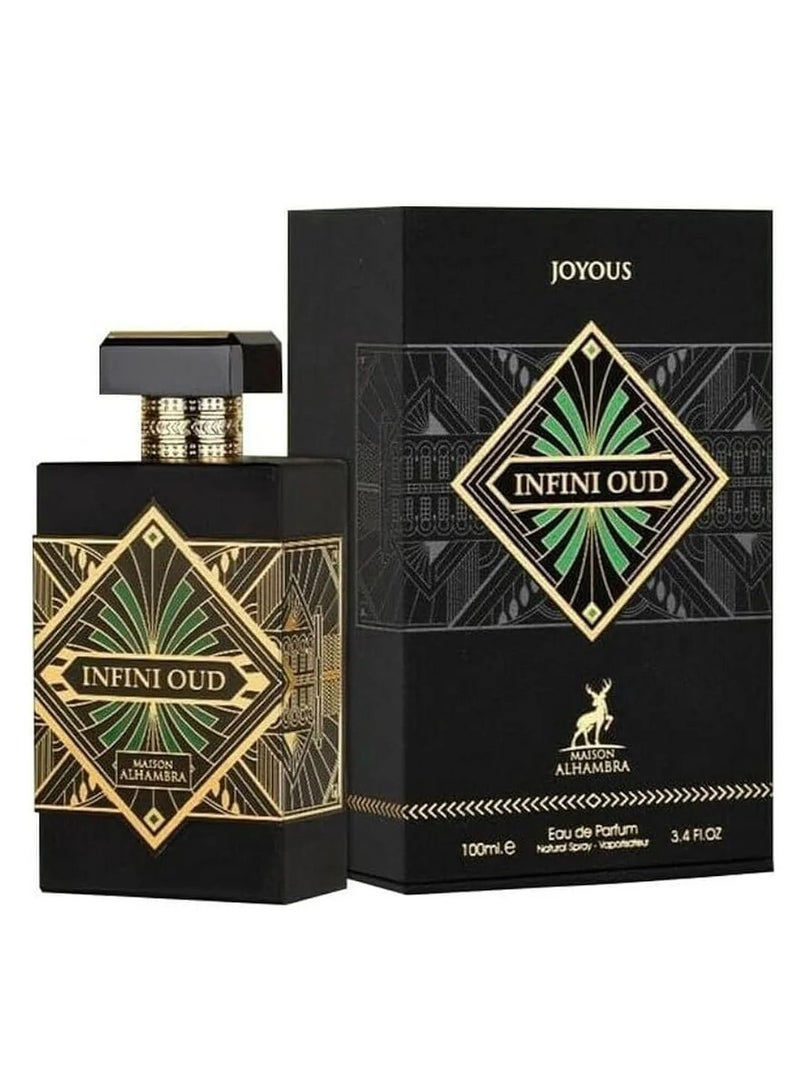 MAISON ALHAMBRA Infini Oud Joyous Eau De Parfum Unisex - 100ml (Inspired by INITIO OUD FOR HAPPINESS)  - Image 1
