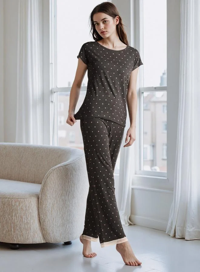 سبلاش فيڤ طقم بيجامة مطبوع