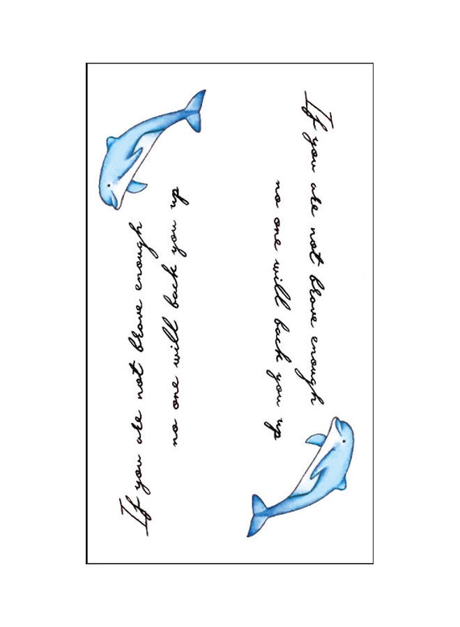 Waterproof Fashionable Temporary Tattoo Sticker Black/Blue/White - Image 1