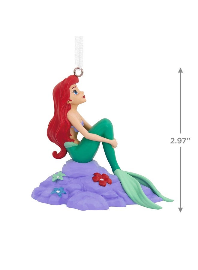 Hallmark Disney The Little Mermaid Ariel on Rock Resin Christmas Ornament - Image 3