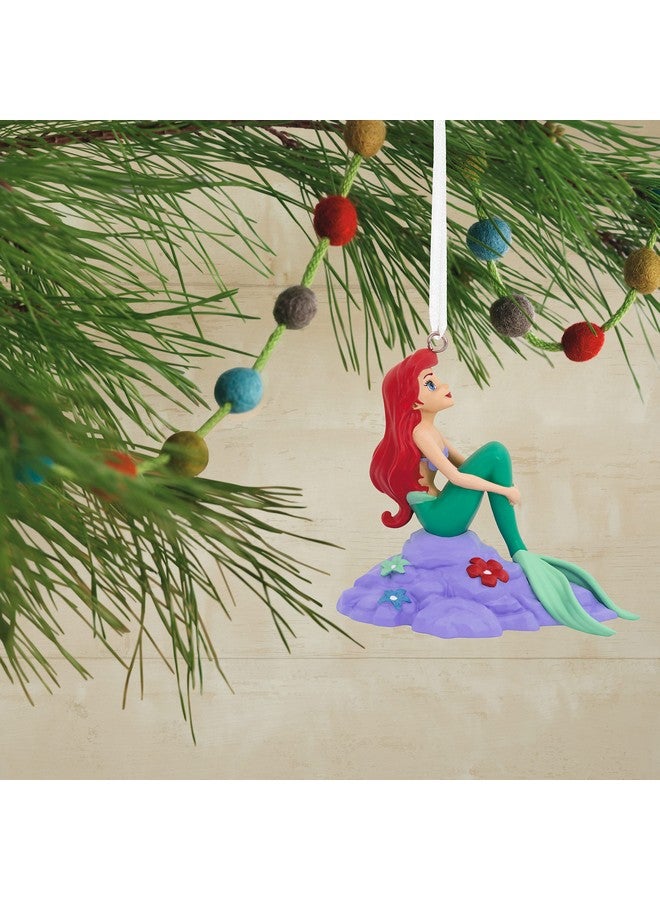 Hallmark Disney The Little Mermaid Ariel on Rock Resin Christmas Ornament - Image 4