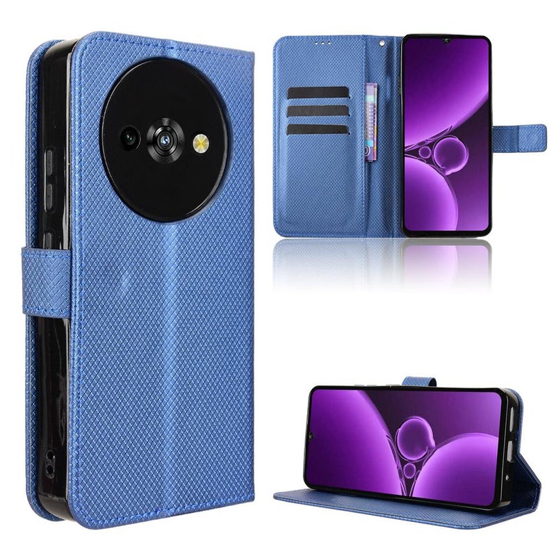 erorex For Oukitel C59 / C59 Pro Diamond Texture Leather Phone Case(Blue) - Image 1