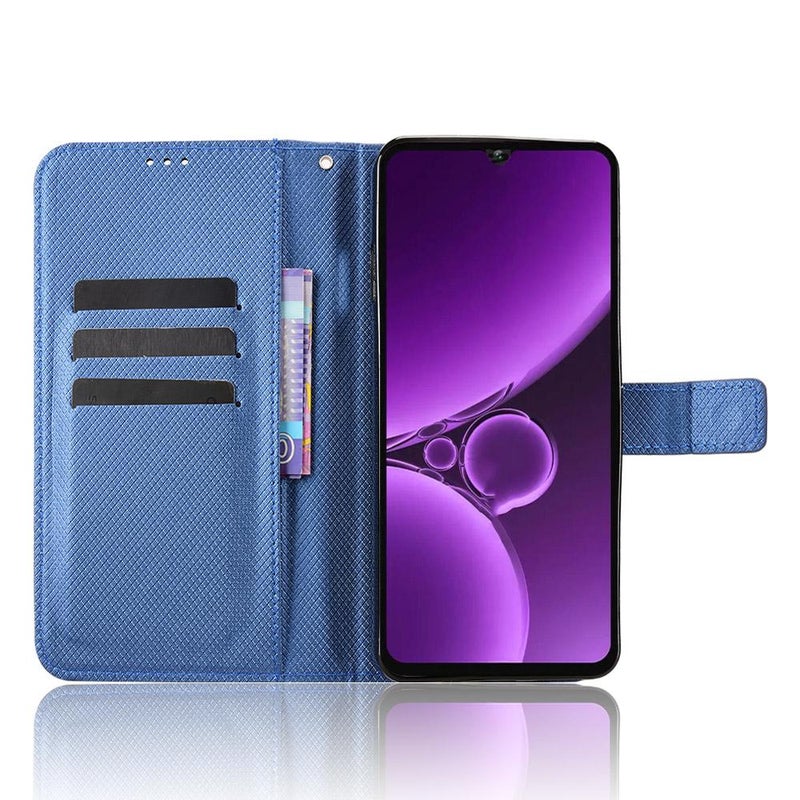 erorex For Oukitel C59 / C59 Pro Diamond Texture Leather Phone Case(Blue) - Image 4