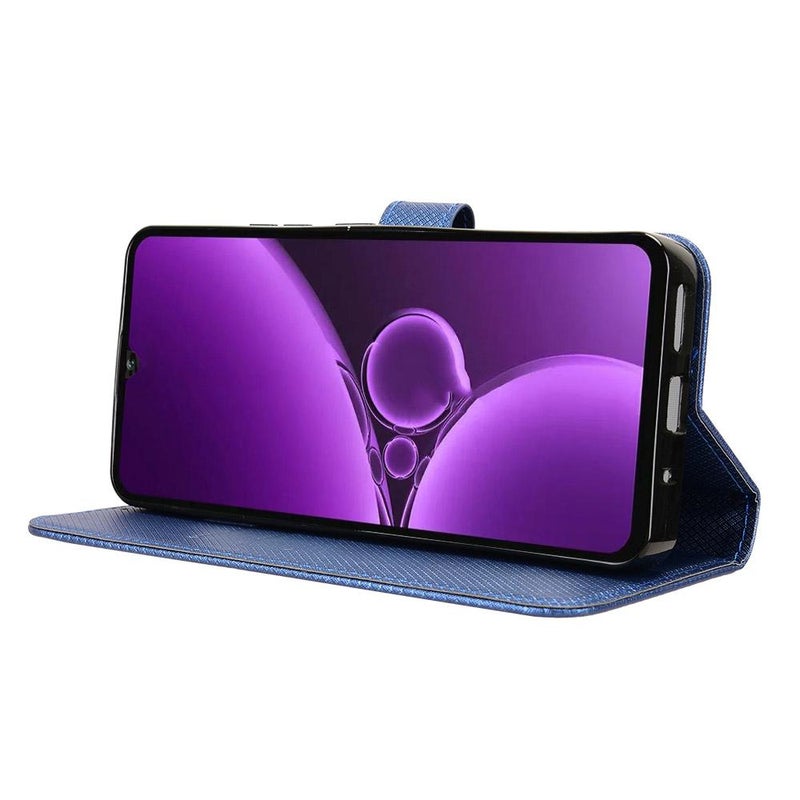 erorex For Oukitel C59 / C59 Pro Diamond Texture Leather Phone Case(Blue) - Image 5