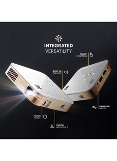 Luma 350 Portable Smart Projector w/ Luma App | Ultra HD Rechargeable Video Projector w/ Onboard Android 6.0, Streaming Apps, Wi-Fi, Mirroring, Remote Control & Crystal-Clear Imaging