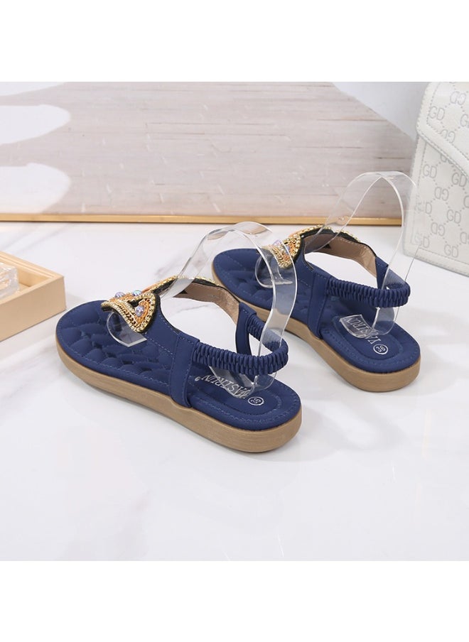 NIBEMINENT Casual Non-Slip Bohemia Sandals Soft Sole Beachwear Platform Shoes Summer Flip Flop Slippers  - Image 4