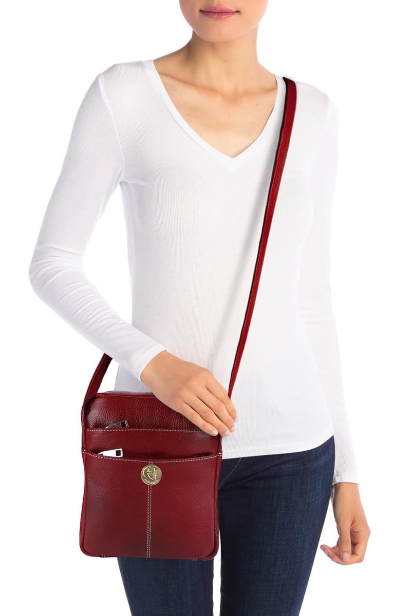 HiLEDER 100% Pure Genuine Leather Utility 7 inch Travel Office Ipad Tab Bag - Image 5
