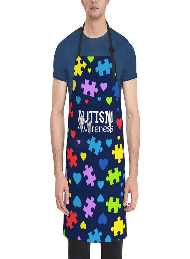 ASYG Autism Aprons Adjustable with 2 Pockets Autism Awareness Unisex Apron for Kitchen,Gardening, Painting - Image 2