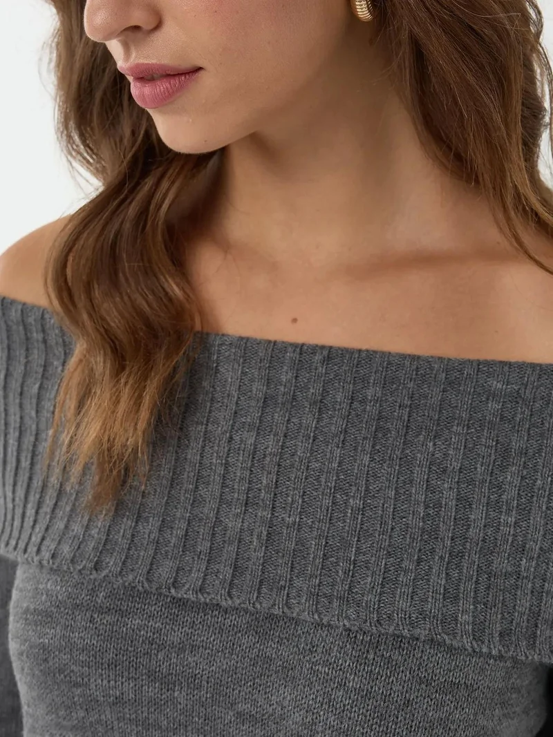 HICCUP Off Shoulder Knit Sweater