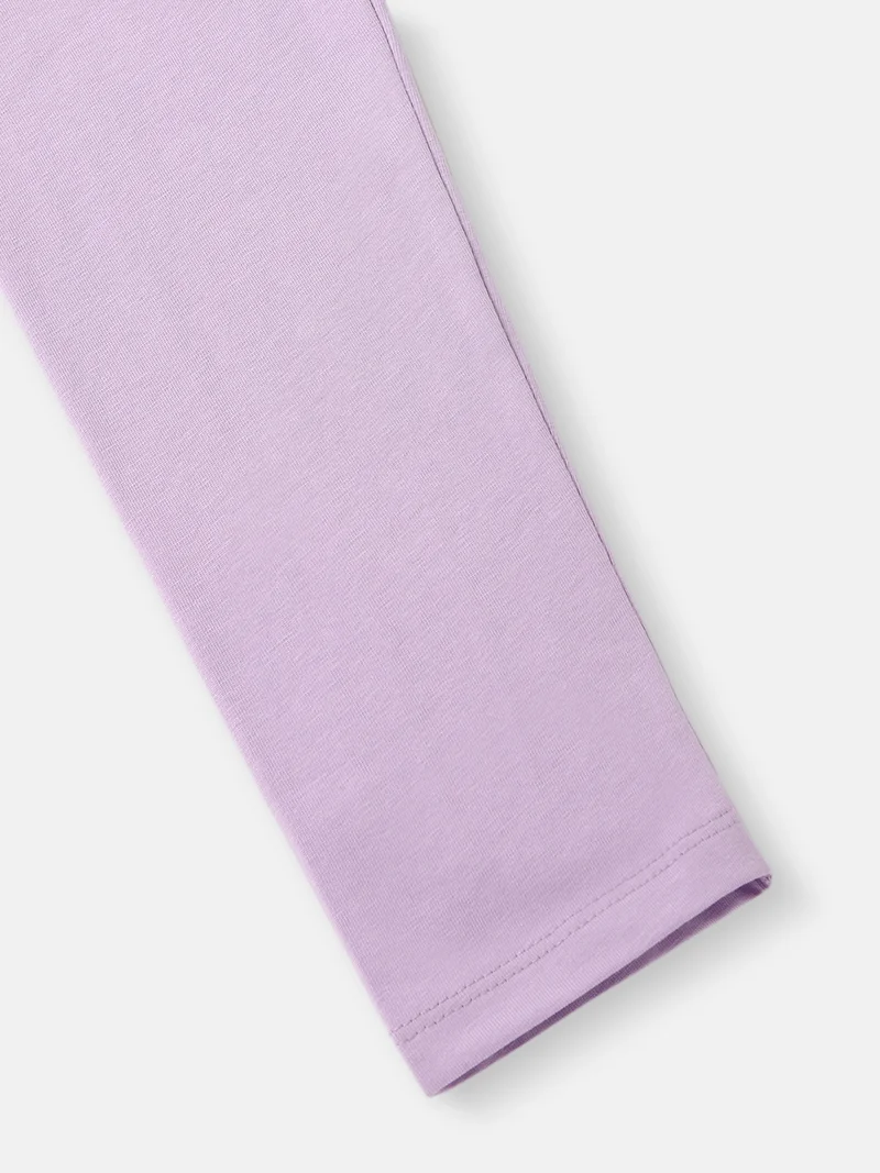 Nautinati Lavender Nautinati's Girls' Cotton Heart Appliqué Leggings for Women | Best Price UAE