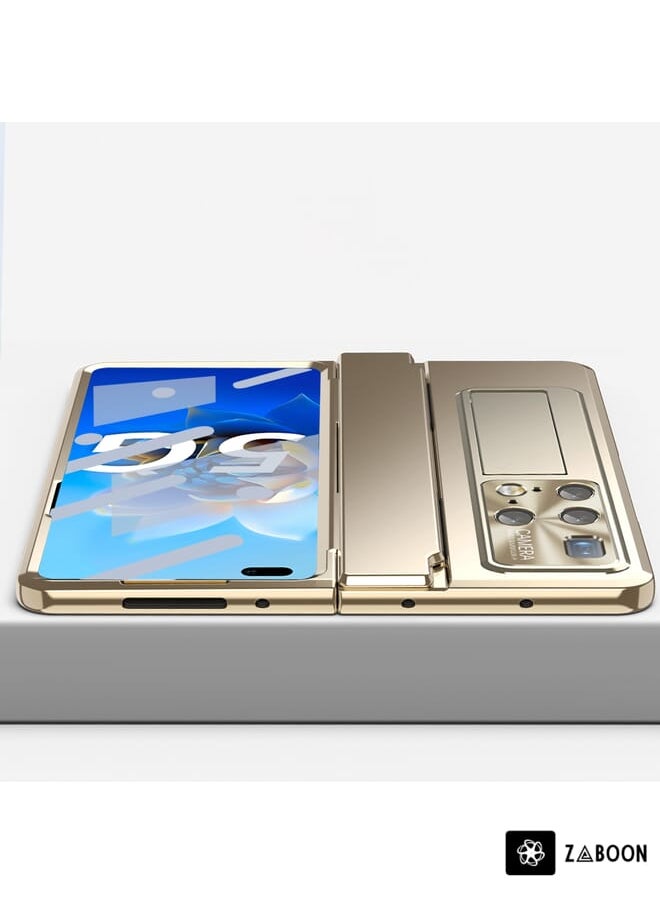 جراب هاتف Huawei Mate X2 المتكامل القابل للطي مع مفصل (فضي)