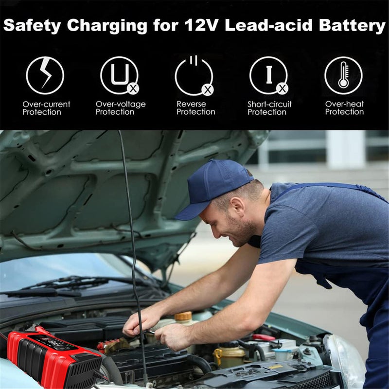 6A 12V/24V Digital Car Battery Charger Full Automatic Car Battery Charger Power Puls Repair Chargers Lead Acid AGM Battery Charger - Image 3