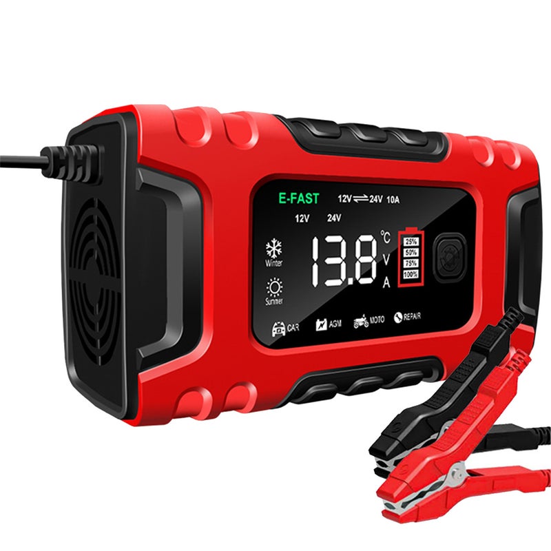 6A 12V/24V Digital Car Battery Charger Full Automatic Car Battery Charger Power Puls Repair Chargers Lead Acid AGM Battery Charger - Image 2
