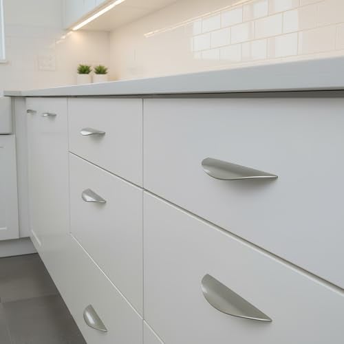 Primst 4PCS Modern Light Brushed Cabinet Pulls, Furniture Hardware Handles for Drawer, Door, Kitchen Cupboard(Silver,M-4PCS) - Image 5