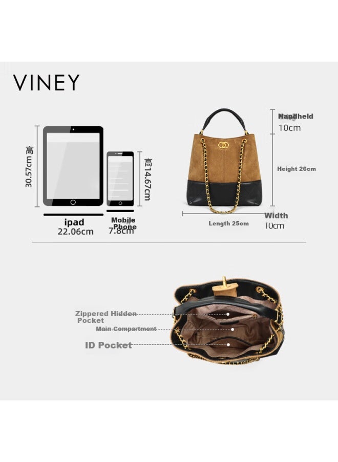 Viney Large Capacity Women's Handbag Bucket Bag Casual Crossbody Shoulder Bag Birthday Women's Day Gift - Image 3