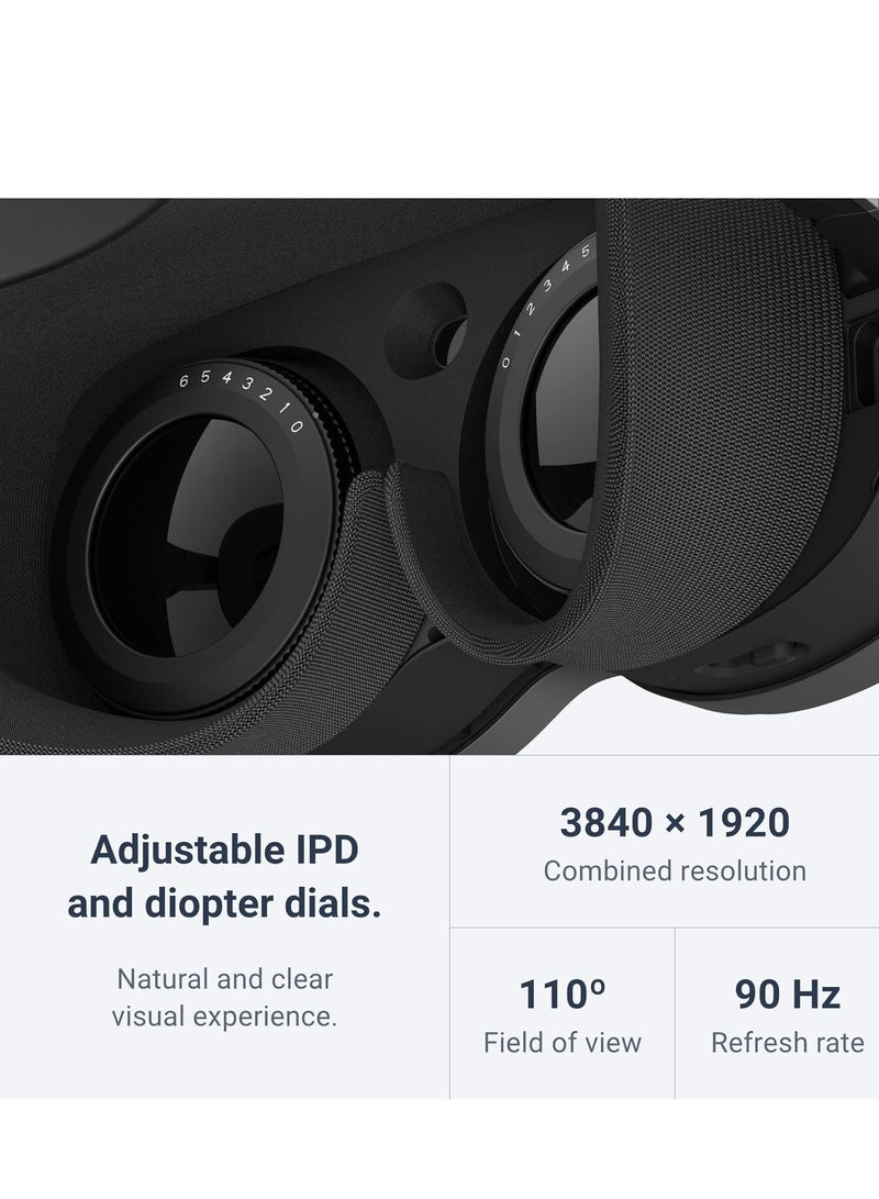 سماعة الواقع الافتراضي HTC Vive XR Elite + وحدات التحكم – تجربة واقع افتراضي غامرة، شاشة عالية الدقة، تتبع دقيق، ملاءمة مريحة، متوافقة مع عدة منصات - Image 4