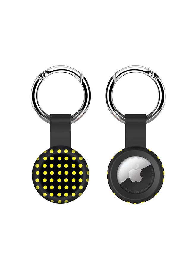 Stylizedd - Airtag Case Metal Key Ring with Tough Case for Apple Airtag cover - Yellow Dots - Image 1