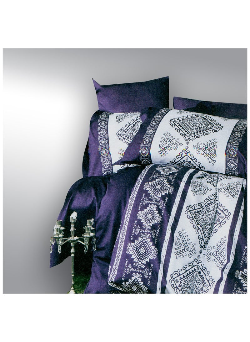 فاميلي بيد ملاية استك مشجر قطن 3 قطع مقاس 120×200 سم موديل 156 من فاميلي بد - Image 2