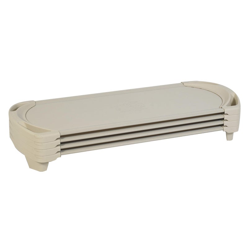 Childrens Factory SpaceLine Nap Cots Kids Daycare and Preschool Sleeping Cot Standard Size Set of 4 Sand