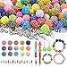 DASTTUIS 20mm Beads for Pens 20 Pcs Rhinestone Beads and 220 Pcs Spacer Bead for Beadable Pens Glitter Acrylic Bubblegum Round Bling Focal Bead for Bracelets Beaded Pen Supplies Colorful - Image 2