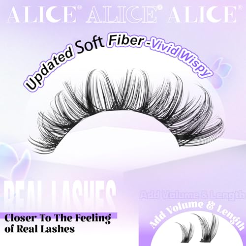 ALICE Lash Clusters Wispy Eyelash Clusters 10-18mm 168pcs Cluster Eyelash Extensions Natural Volume Lash Extensions DIY Individual Lashes with Soft Thin Band - Image 3