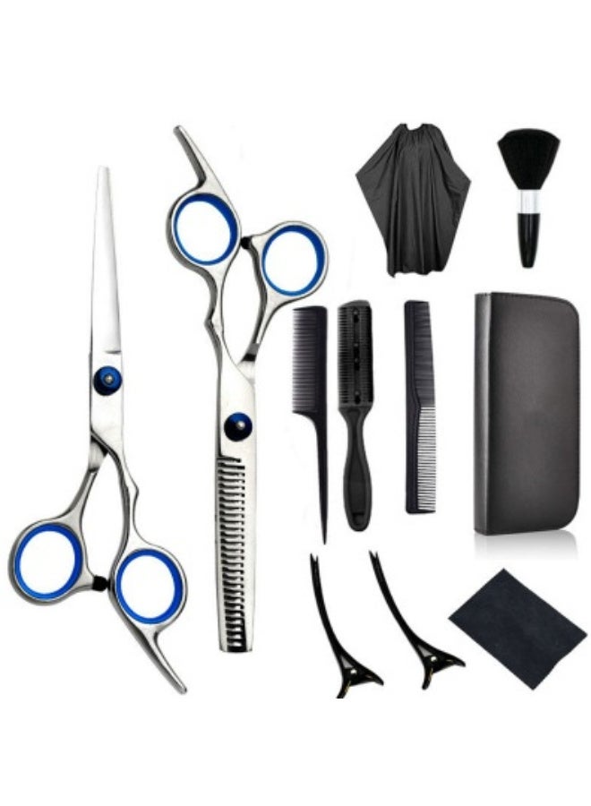 Walpck Professional Home Hair Cutting Kit Home Haircutting Scissors Barber Salon Home Thinning Shears Kit with Comb and Case for Men Women - Image 1