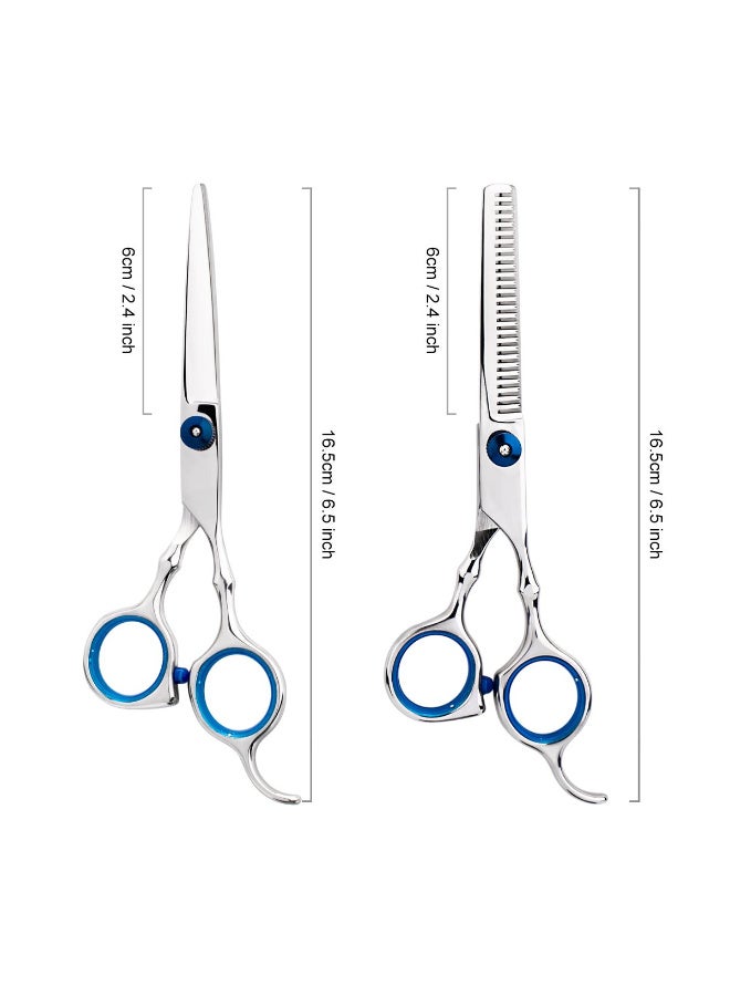 Walpck Professional Home Hair Cutting Kit Home Haircutting Scissors Barber Salon Home Thinning Shears Kit with Comb and Case for Men Women - Image 3