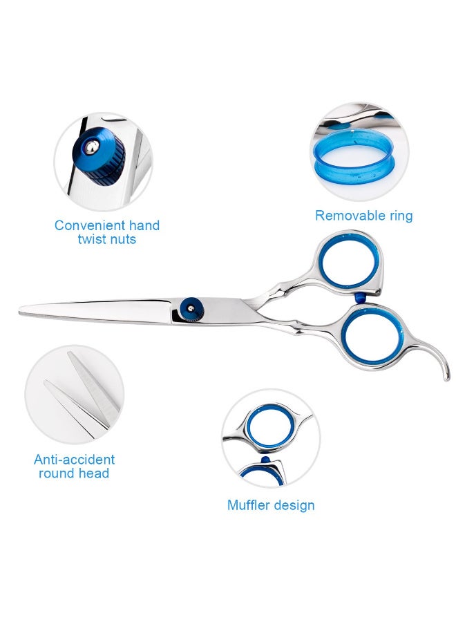 Walpck Professional Home Hair Cutting Kit Home Haircutting Scissors Barber Salon Home Thinning Shears Kit with Comb and Case for Men Women - Image 2