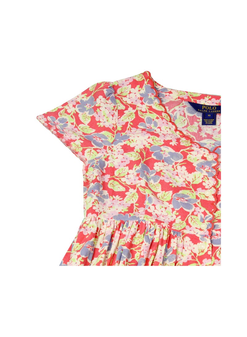 RALPH LAUREN POLO RALPH LAUREN Kids Pink FLORAL DRESS - Image 4