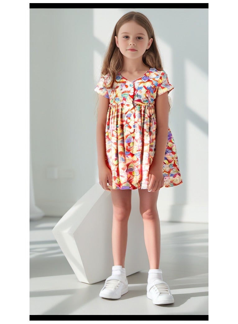 RALPH LAUREN POLO RALPH LAUREN Kids Pink FLORAL DRESS - Image 1