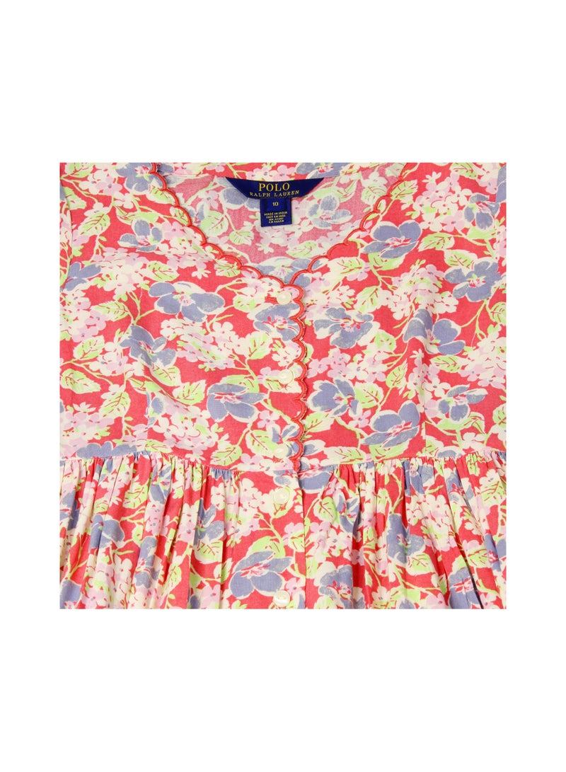 RALPH LAUREN POLO RALPH LAUREN Kids Pink FLORAL DRESS - Image 3