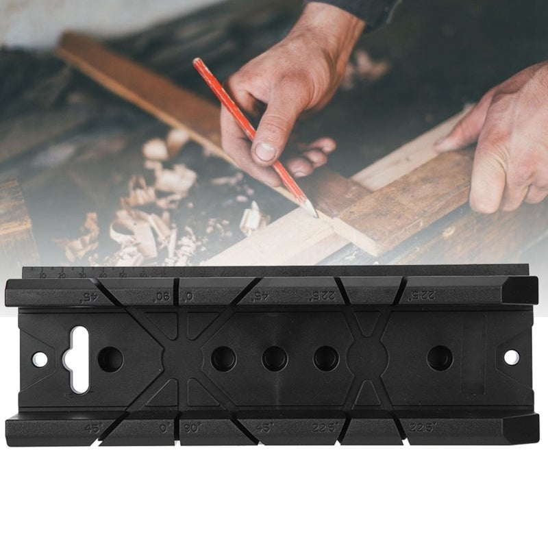 Woodworking Miter Saw Box Cabinet 0/22.5/45/90 Degree Wood Gypsum Oblique Cutting Tool (801) - Image 3
