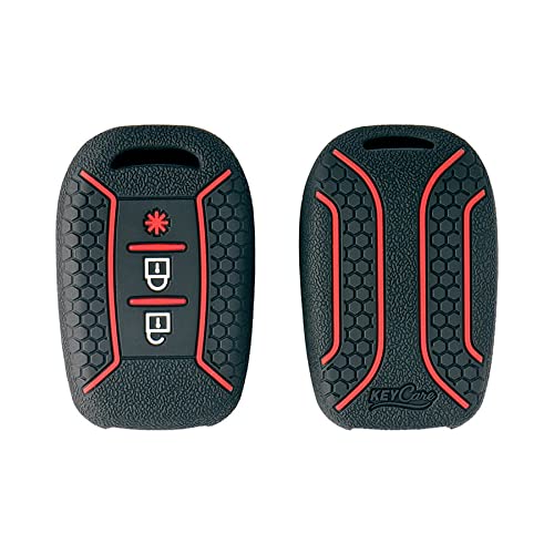 CARMATE Silicone Car Key Cover KC-62 Fit for Renault Duster 2020-Black - Image 3