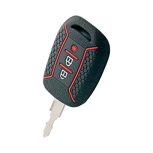 CARMATE Silicone Car Key Cover KC-62 Fit for Renault Duster 2020-Black - Image 2
