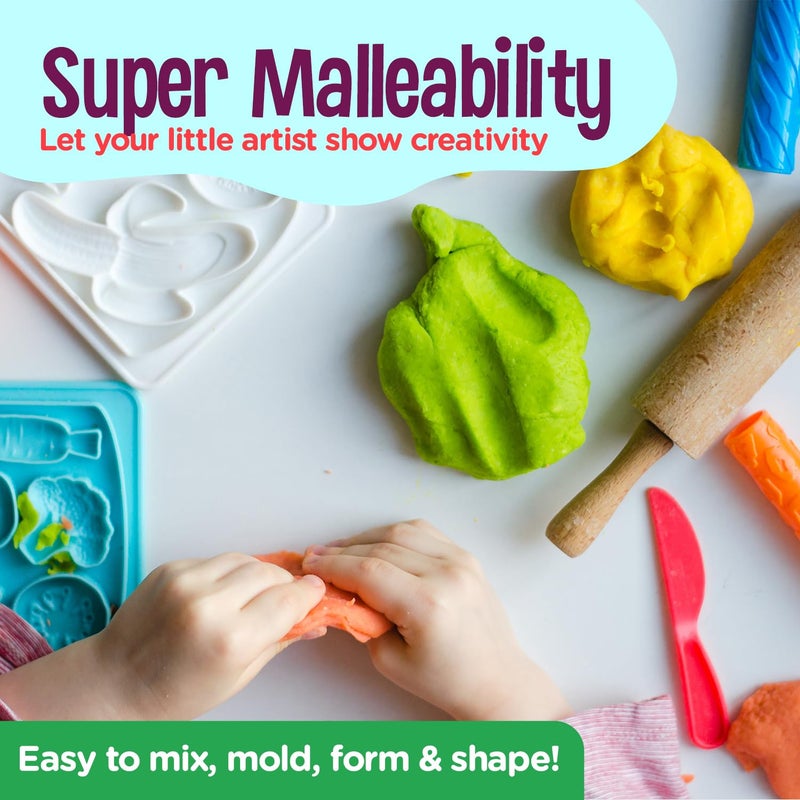 Hygloss Play Modeling Dough for Kids â€“ Safe & Non-Toxic Sensory Dough for Arts and Crafts â€“ 1 lb Tub â€“ Play Clay for Toddler Activities, Preschool Classroom Must-Haves â€“ 6 Assorted Colors, Unscented - Image 5