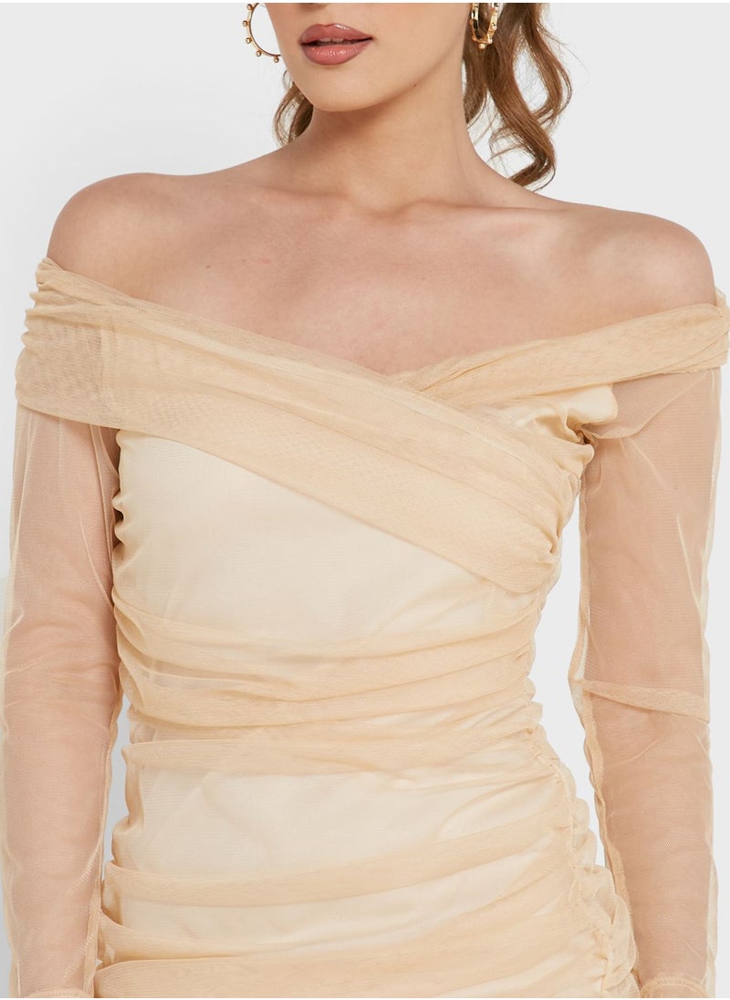 boohoo Bardot Knitted Dress  - Image 3