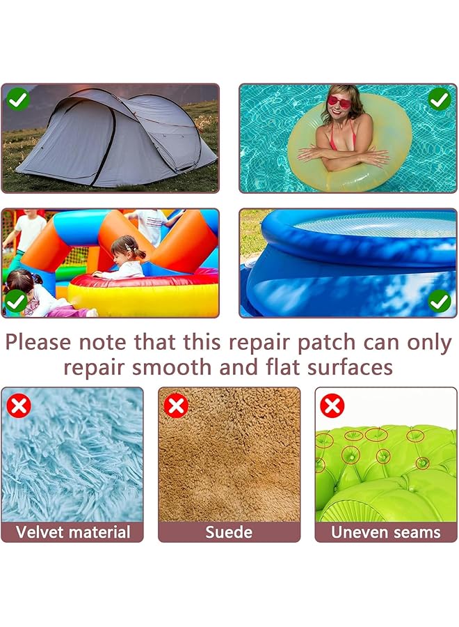 X spring Inflatble Patch Repair Kit 10Pcs Heavy Duty Self Edhesive Tpu Patches Air Mattress Repair Kit And Waterproof Vinyl Pool Ideal For Trampolines Boats And Inflatable Toys - Image 5