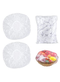 Excefore 200 Reusable Elastic Food Storage Covers, Plastic Bowl Covers with Elastic Edging, Stretchable Plastic Food Wraps, Elastic Covers for Storage Containers  - Image 1