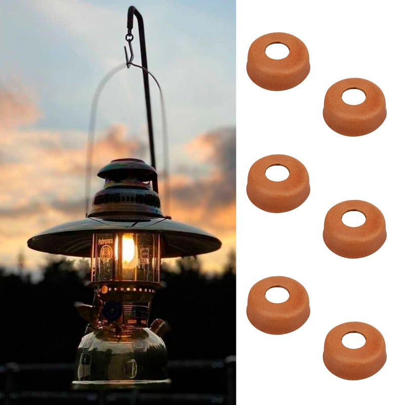 LVACODV Lantern Accessories - 6 Pcs Leather Pump Cups for Coleman Gas Lantern 220 200 242 425 413 236 237 Models (216-5091) - Compatible with Coleman Gas Lanterns and Stove - Image 4