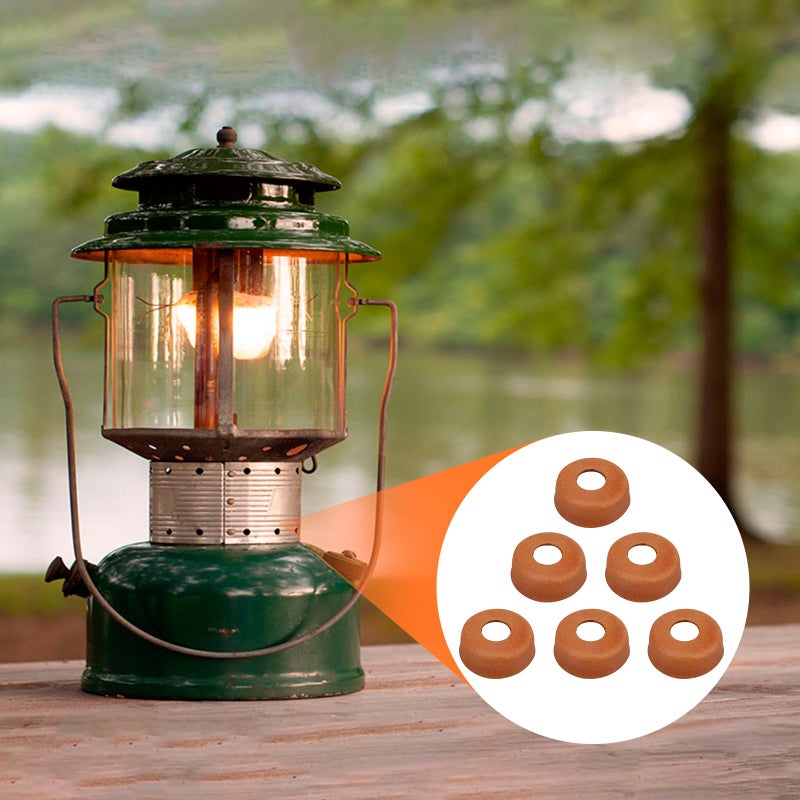 LVACODV Lantern Accessories - 6 Pcs Leather Pump Cups for Coleman Gas Lantern 220 200 242 425 413 236 237 Models (216-5091) - Compatible with Coleman Gas Lanterns and Stove - Image 3
