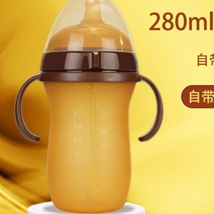 Nano Silver Antibacterial Silicone Bottle 70 Caliber Shixi Bottle Anti-Fall And Anti-Choking Gods For Weaned Babies - Image 1