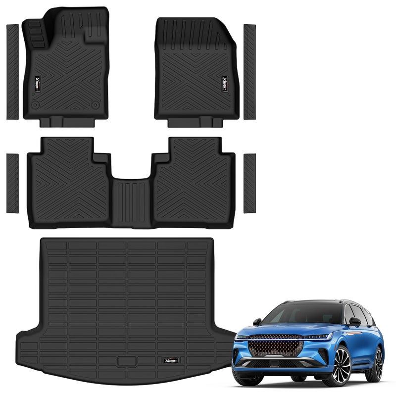 XEEQQMO Floor Mats Trunk Mat for 2024 2025 2026 Lincoln Nautilus All Weather TPE Protection Floor Liners Full Set with Cargo Liner for 2024 2025 2026 Lincoln Nautilus AccessoriesNot for Hybrid - Image 2